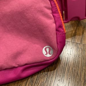 Pink lululemon belt bag